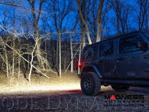 Jeep Wrangler JL Rear Hard Top Bracket Kit w/ LED Light Bar -  White Flood - 30"